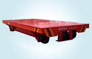 China 40 Ton Steel Coils Motorized Transfer Trolley Heavy Duty Motorized Rail Cart factory
