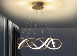 China Acrylic Lampshade Power 33w 50w 69w Iron Gold Modern Ring Light factory