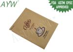 Natural Brown Kraft Paper Zipper Bags Odors / UV Light Barrier With Food Grade