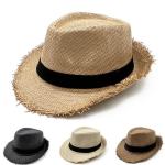 Retro Raw Edge Outdoor Beach Shade Breathable Straw Hat For People