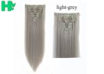 12'' - 30'' Grey Clip In Synthetic Hair Extensions For Black Women