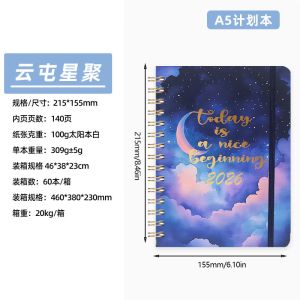 China 15 Page Spiral Hardcover Notebook with Spiral Binding One Subject Page Layout factory