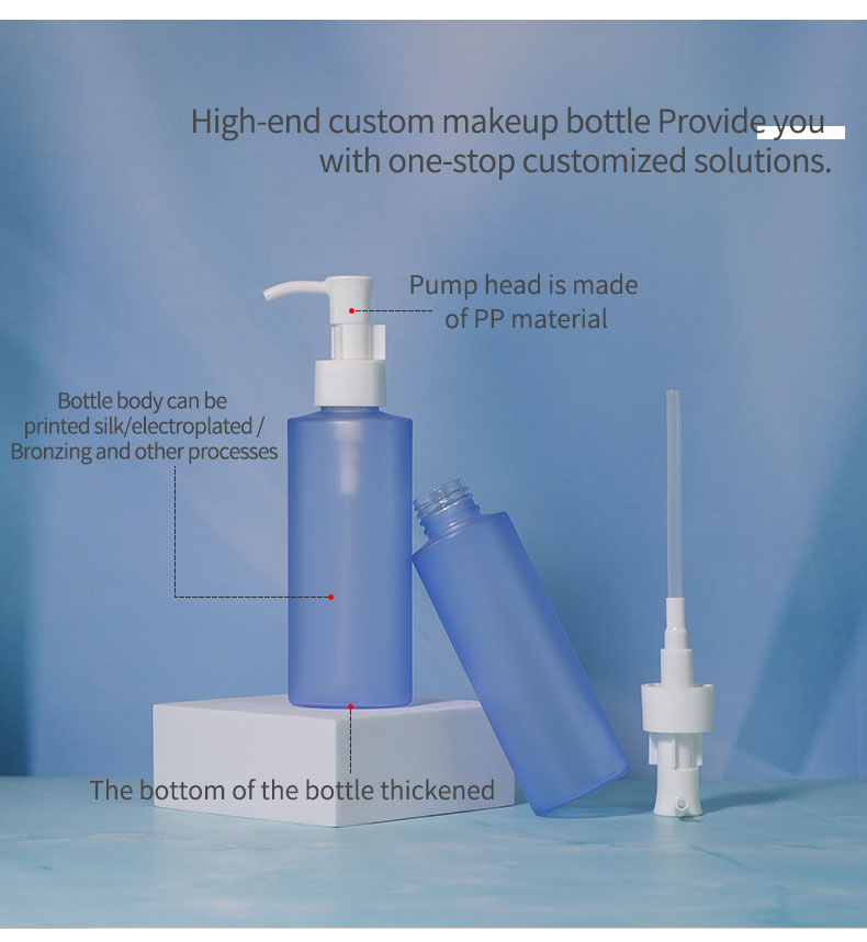 Screw Cap 120ml Lotion Bottle Customized Color Plastic Pump Bottle Screen Printing