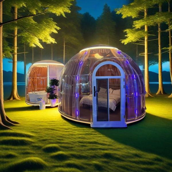 Outdoor Camping Event Homes Prefab Dinner Glass Party Bubble House Dome Igloo