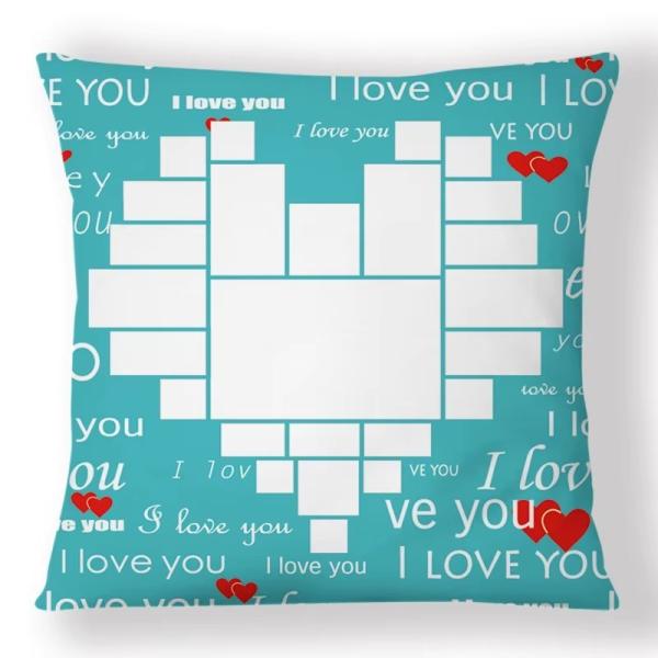 Sublimation Textiles DIY I Love You Pillow Cases Wholesale Sublimation Pillow Cover Blanks