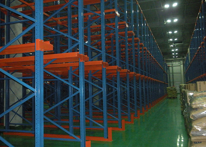 Metal Shelf Pallet Storage Drive In Rack System Powder Coating