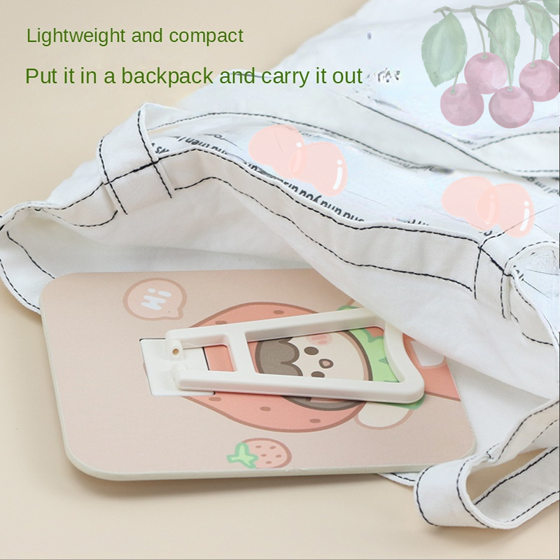 Everyday Design Pocket Adjustable Mini Cosmetic Table with Custom Round Make-Up Mirror