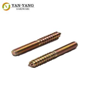 China High Quality iron Rattan Screw Double Thread Bolt Furniture Hardware on sale