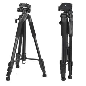 China 1.7M Max height Camera Tripod With Travel Bag 3 Way Head factory