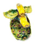 Decorative Gift Colorful Peacock Jewelry Box Metal Peacock Jewelry Box For Sale