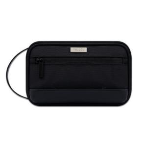 China Double Layer Tech Storage Pouch , Black Electronic Organizer Bag factory