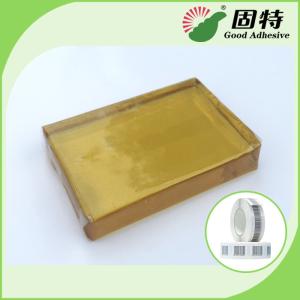 China PSA Tape For Paper Label , Yellow And Transparent Block hotmelt adhesive glue factory