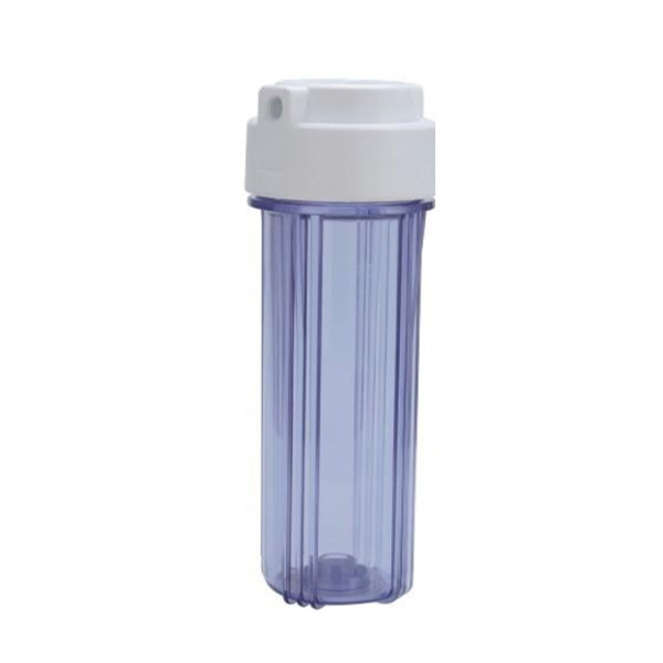 China 10 Inch Single Clear Water Filter Housing 1/4" 3/8" 1/2" Port Dual O Ring RO Filter Housing factory