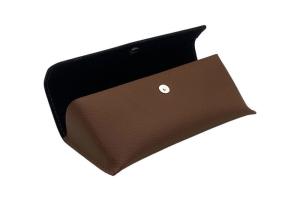 China Handmade PU PVC Leather Spectacle Pouch For Big Glass factory