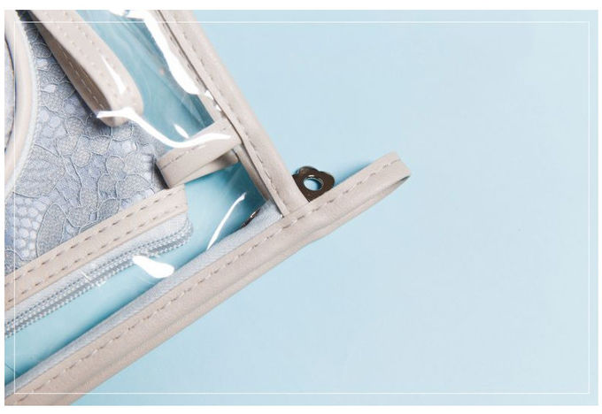 Zipper Transparent PVC Cosmetic Bag 3 Pieces Set