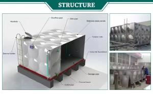 China Stainless Steel Inflatable Water Tanks With Good Quality Sectional Large Drinking Water Storage Tank factory