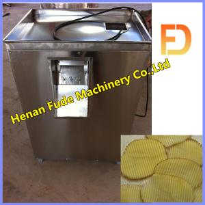 China potato waved crisp pieces slicer , potato waved slice cutting machine factory