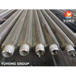 China A312 TP316L ASTM Welded Longitudinal Finned Pipes With Stainless Steel Fins on sale