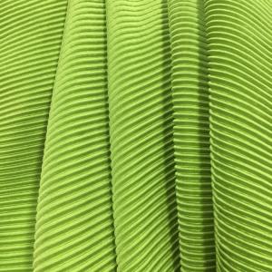 China Supple Stretch Plisse 100% Polyester Pleated Fabric Stripe Fluid 200g factory