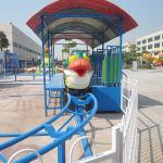 CE ISO Standard Amusement Park Roller Coaster Cute Green Worm Shape