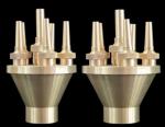 Brass Concentrating Shooting Dancing Fountain Nozzles 55m3/h Water Flow