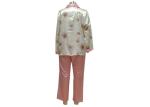 Women'S Button Down Pajama Sets , Girls Satin Pajamas 85% Polyester 15% Cotton