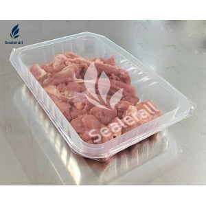 China Map Advanced Plastic Container Sealing Machine Automatic Tray Packing Machine factory