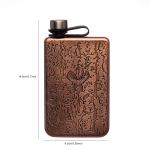 Stainless Steel Copper Hip Flask for Climbing Camping Barbecue Bar Party Drinker