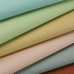 Lychee Synthetic Handbag PU Leather Brushed Bottom 1.2mm Thickness