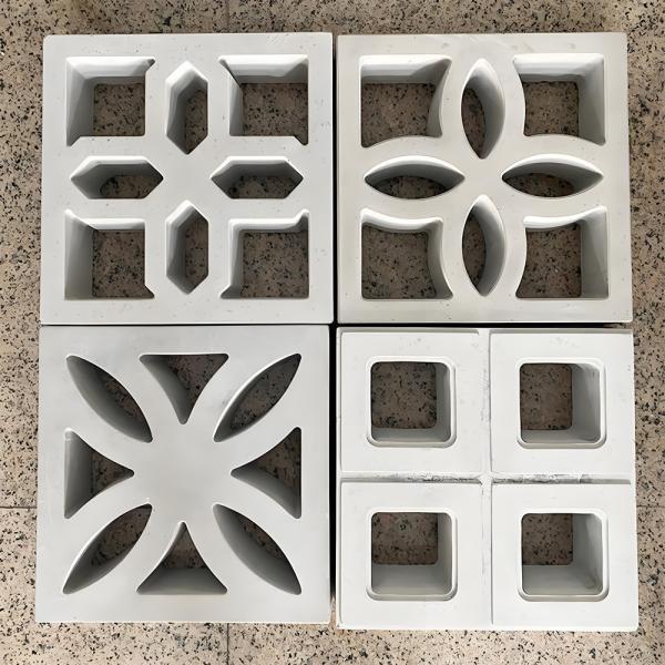 China Interiror And Exterior Wall Design White Decorative Concrete Screen Block Hollow Brick Garden factory