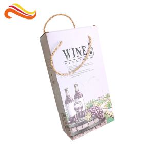 China Coated Cardboard Corrugated Paper Box Wine Bottle Packaging Recycled Materials on sale