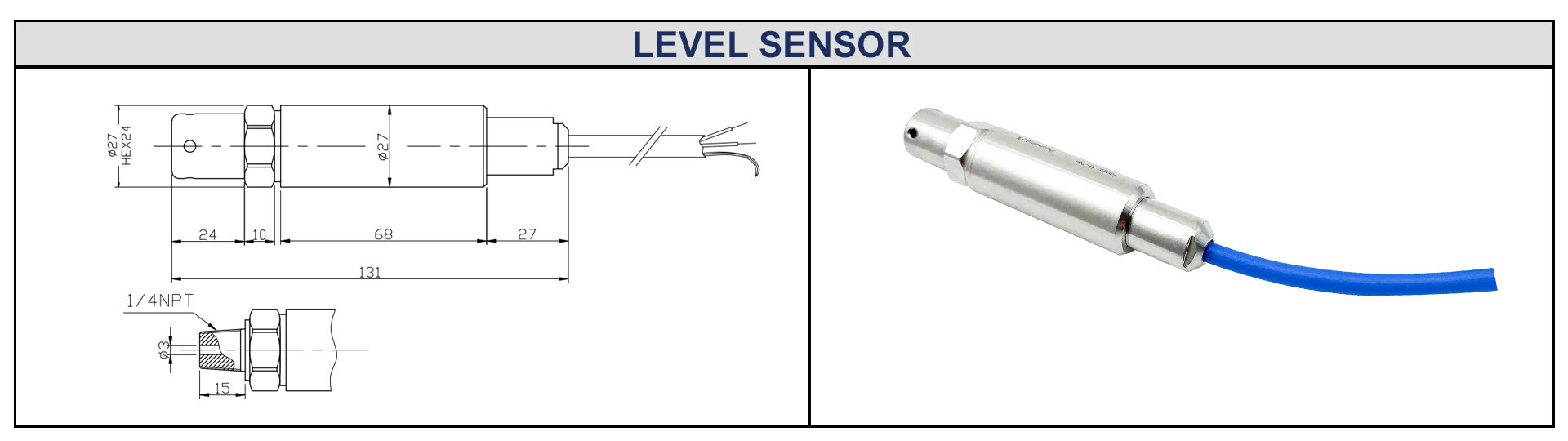 BH93420-IT The Versatile Liquid Level Transmitter For Liquid Or Gas Level Control Pressure Sensor