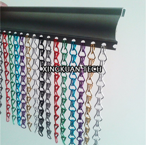 China 90×210cm Aluminium Insect Door Chain Screen Curtain for decorations factory