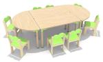 qihang QHD001 Kindergarten children's original wooden table chairs