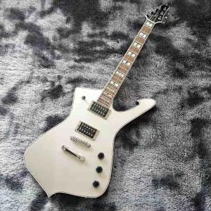 China Custom IBANS Silver Finishing Electric Guitar OEM Accept Logo and Shape Customization factory