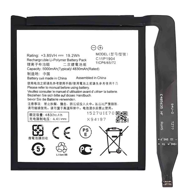 Powerful C11P1904 3.8V 2910mAh Lithium Polymer Battery For ASUS ZenFone 7