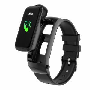 China TY8 1.08 Inch 2 In 1 Wireless 5.0 Bluetooth Headset Bracelet 130mAh factory