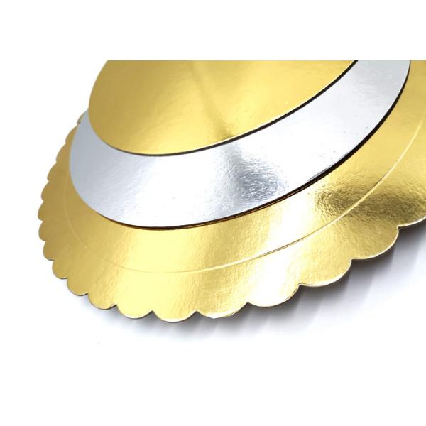 China Customize gold and silver back foil laminated grey paperboard for cake boards factory