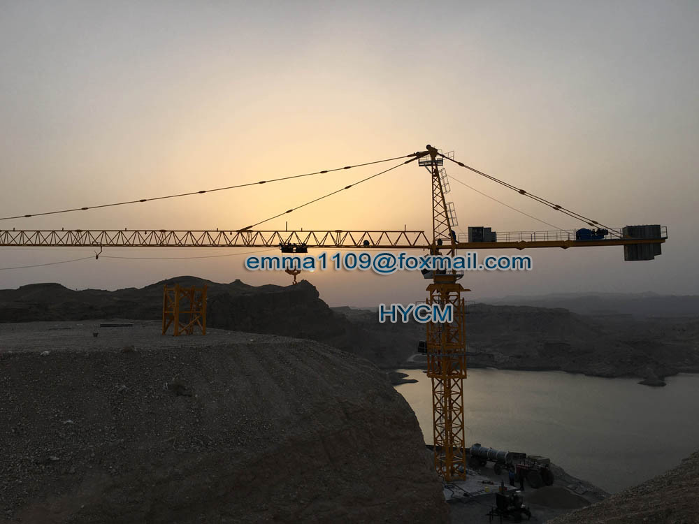 QTZ7525 Hammerhead Tower Crane 16t Load 75mts Work Boom 2.5t Tip Load