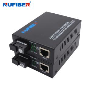 China Simplex 1310 / 1550nm 20km SC Gigabit Media Converter 10/100/1000M factory
