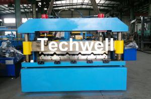 China Automatical Steel Roof Wall Panel Roll Forming Machine With 13 - 20 Forming Station factory