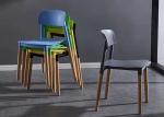 80cm Solid Wooden Leg Plastic Chair Non-Slip In Living Room