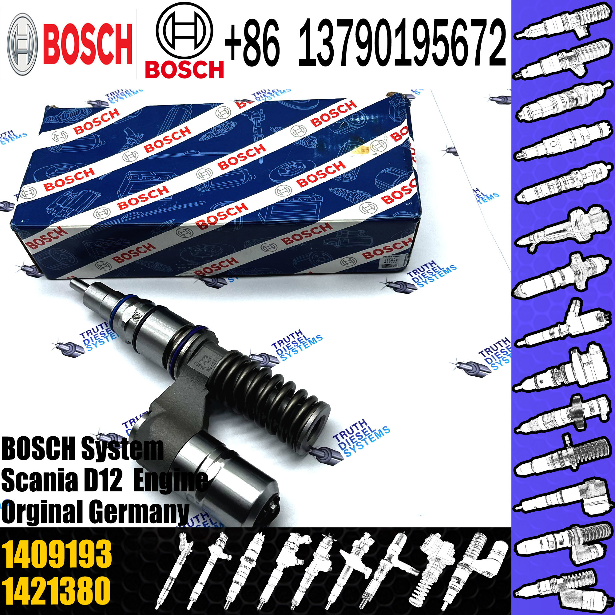 Diesel Unit Fuel Injector 0414701008 0986441008 0986441108 For SCANIA 1409193 1529751 1497386 1455861
