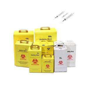 China Yellow Color Medical Sharps Disposal , Sharps Waste Disposal Consumable factory