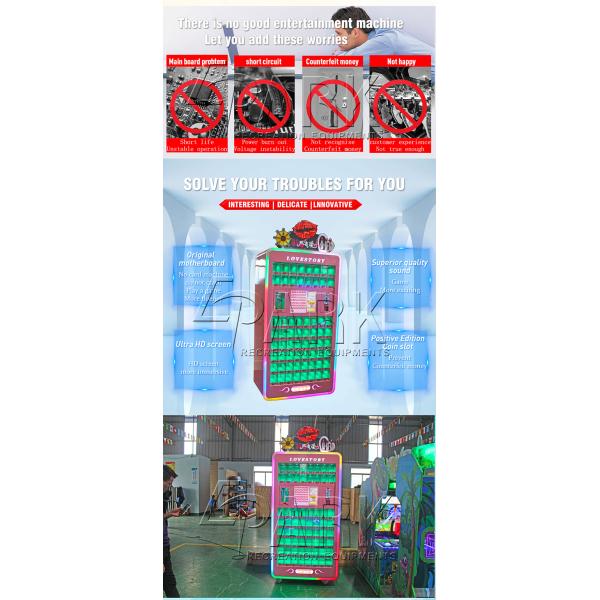 2 Players Lipstick Crane Game Machine , Game Vending Machine
