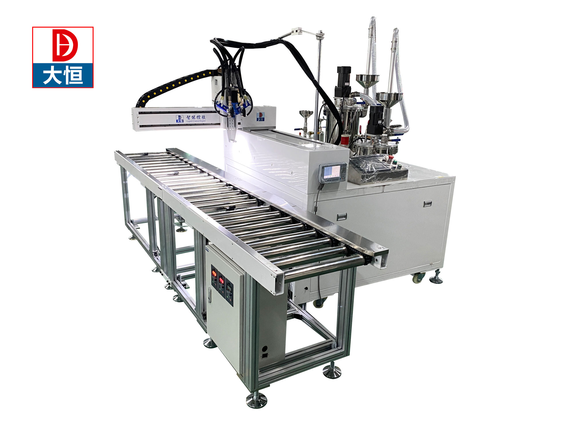 Conveyor Production Line Automatic Glue Dispensing Machinery for 2 Part Glue Potting