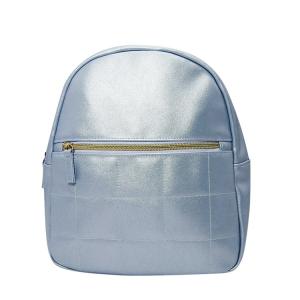 China ODM Ladies Waterproof Rucksack 26cm 34cm Light Blue Leather Backpack factory