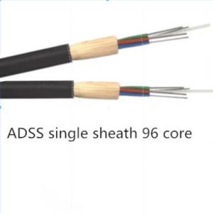 China 96 Core 90KN ADSS Fiber Optic Cable Self Supported FRP CSM factory