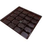 Custom 20 Cavity Plastic Chocolate Packaging Brown Chocolate Plastic Tray
