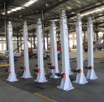 8m manual winch telescopic mast/steel telescopic mast/ lighting telescopic mast